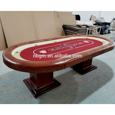 High-end custom luxury table 96 x 48 Inch Casino poker table for Texas