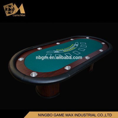 84 Inch black jack Poker Table With Heat Sublimation Custom Printing