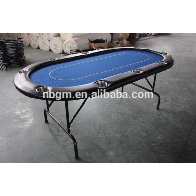 84 Inch speed cloth Iron Fold Leg game Poker Table