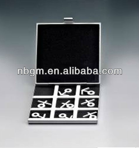 Aluminum Tic Tac Toe XO Chess set/Travel Game Set