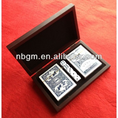 Wooden Playing Card Box Set Double Playing Cards